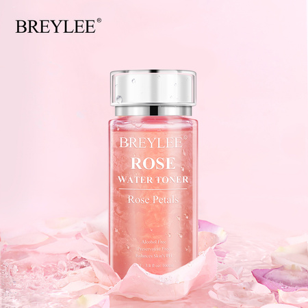 breylee rose water bioaqua nawilżający tonik do twarzy, rozjaśniający wybielający produkt do pielęgnacji twarzy z kwasem hialuronowym, wrażliwe serum