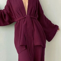 piżama kimono damskie 100% krepa bawełniana komplet