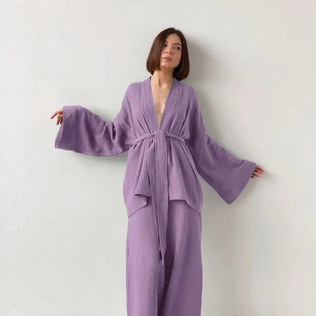 piżama kimono damskie 100% krepa bawełniana komplet