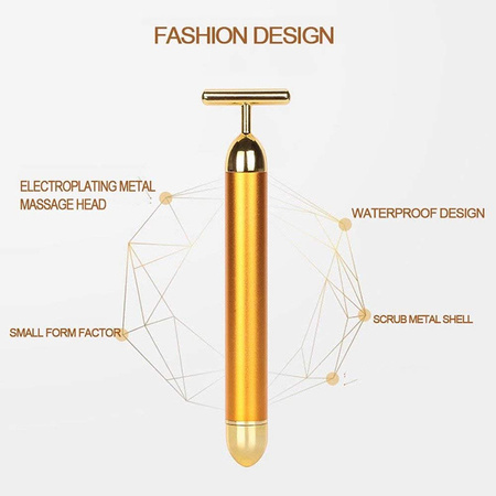 24k złoty roler do twarzy masażer - wibracyjny liftingujacy