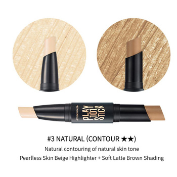03 ETUDE play stick 101 contour duo - bronzer i rozświetlacz